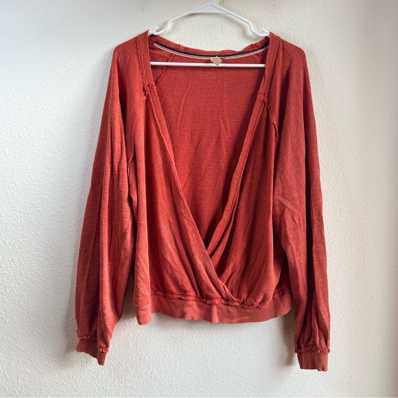 BOGO! {Anthro} Pilcro stonewashed cross front sweatshirt - Picture 2 of 10